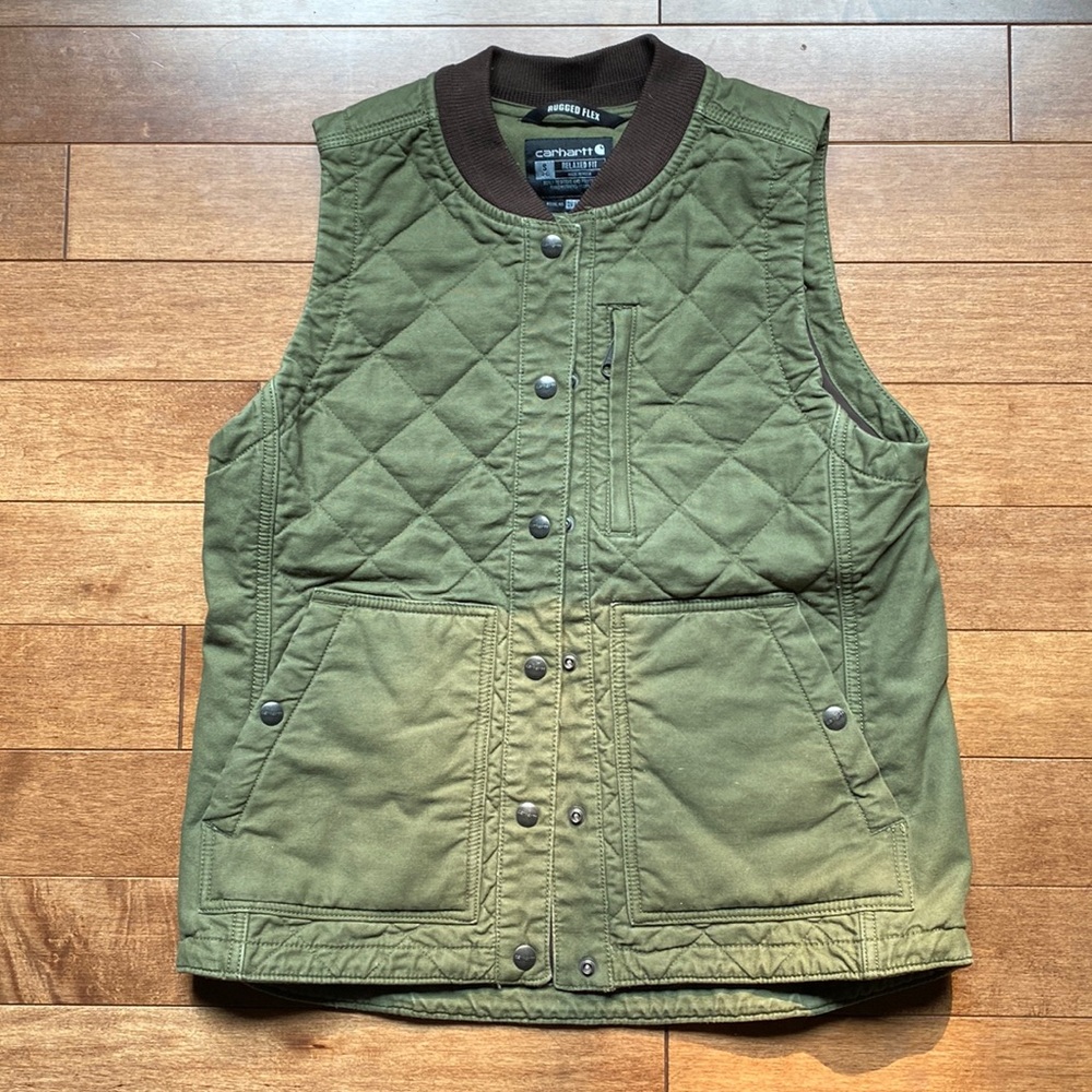 Women’a Rugged Green Carhartt Vest Small
